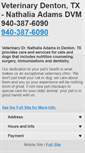 Mobile Screenshot of drnatadamsvet.com